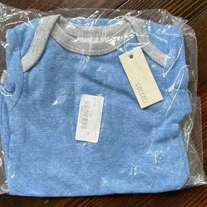 Coccoli blue and gray onesie